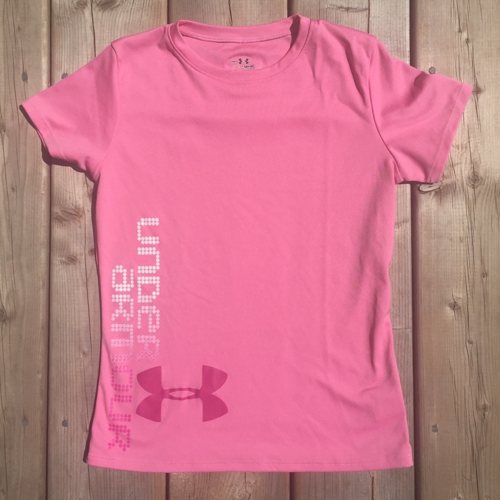 Pink Under Armour Athletic Heat Gear T-shirt